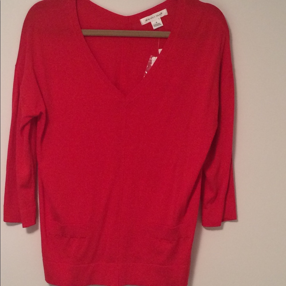 August Silk 3/4 Sleeve Sweater FREE WITH PURCHASE